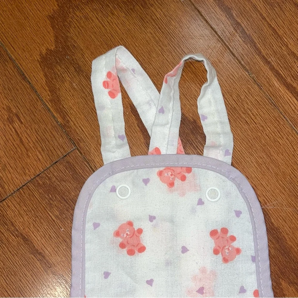Vintage polar infant wear teddy bear and hearts Print Diaper Cover with Straps